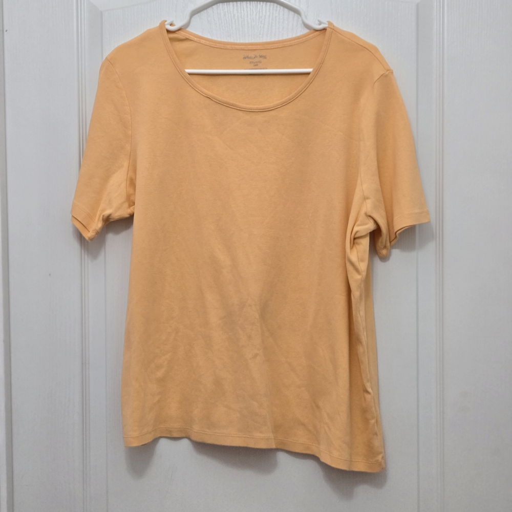 261T567 WHITE Stag Alfani Peach Short Sleeve Tee